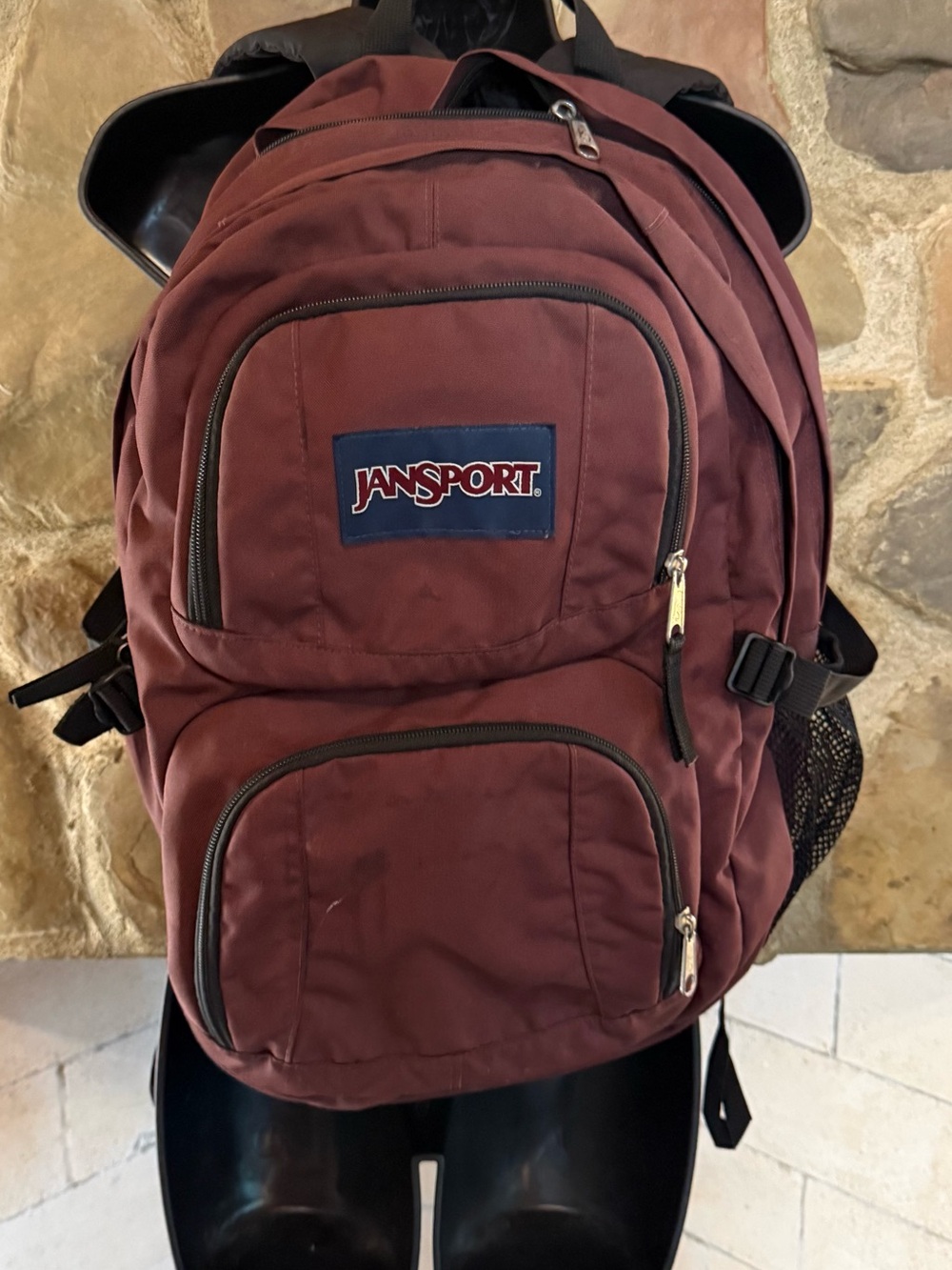JanSport Big Student Backpack Maroon Burgundy Wine Red Campus Bookbag T39M
